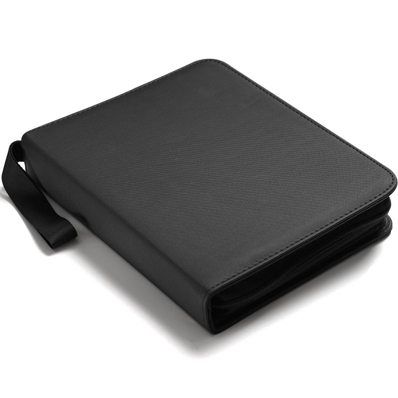 Dosanlues Card Binder for Toploaders Portable 4 Pockets Trading Card Holder Albums for Sports  Trading  and Gaming Cards Black - Image 1